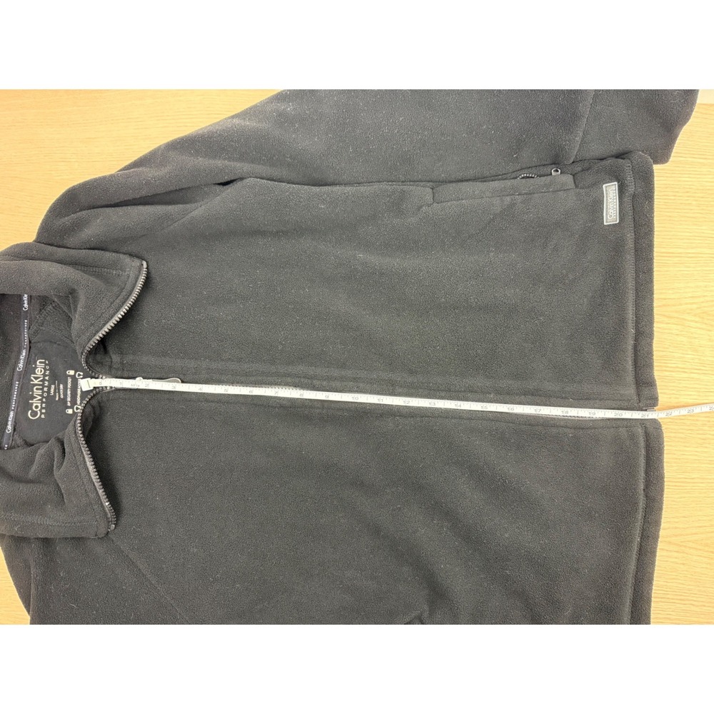 Calvin Klein Performance Fleece Full Zip Jacket L‎ Womens Black Quick Dry - Picture 8 of 9